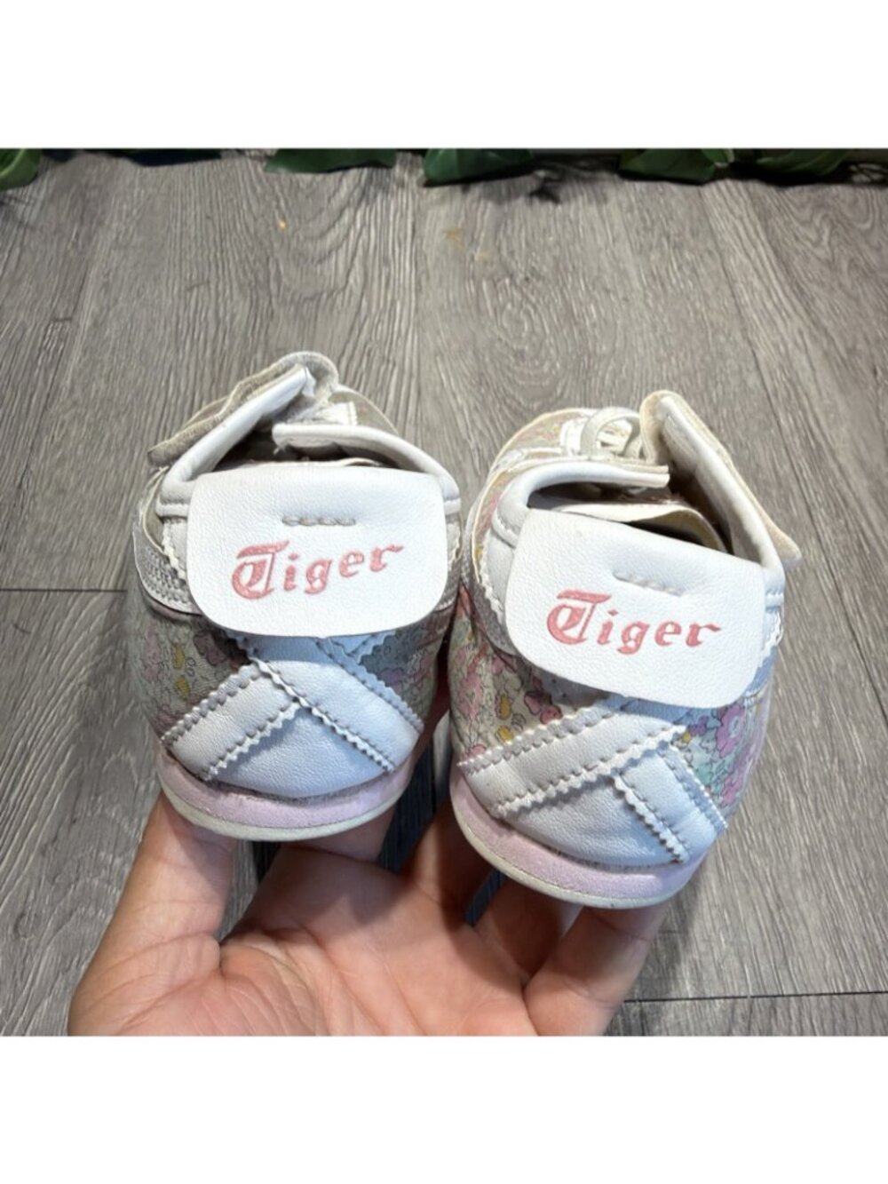 Onitsuka Tiger Mexico 66 kids' Shoes "White Cotton Candy" floral Girls Size 3 - Picture 5 of 9